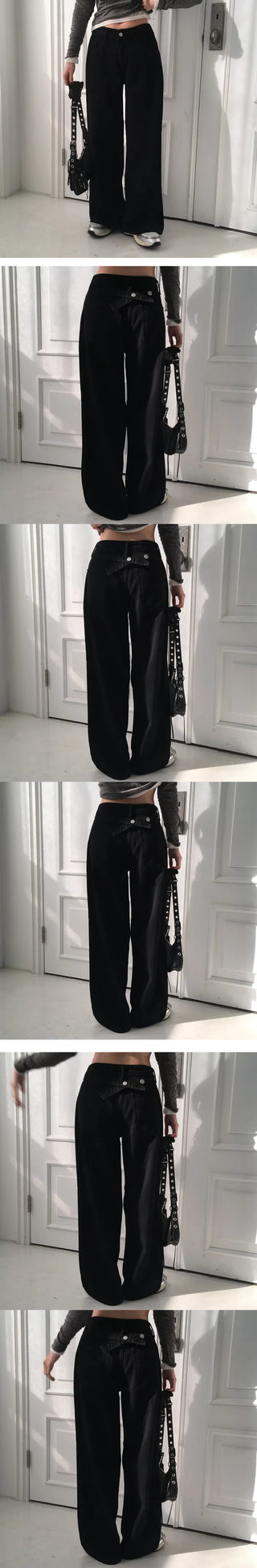 Yomul Pants 3-Button Adjustable Semi-Wide Pants - 2 Colors