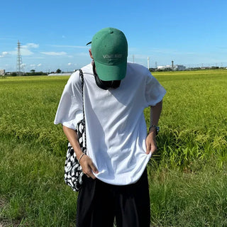 Basic side-slit T-shirt