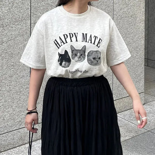 Happy Cat Short-Sleeved T-Shirt