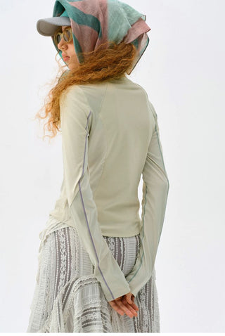 [Monterest] 5A Antibacterial Color Block Long Sleeve Tee