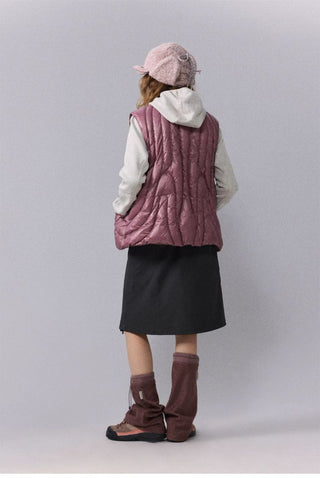 [Monterest] Irregular Quilted Down Vest