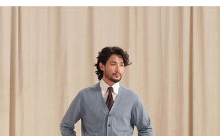 [CULTUM] V-Neck Cashmere Blend Cardigan