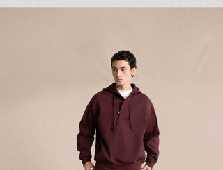 [CULTUM] Heavyweight Cotton Half-Zip Hoodie