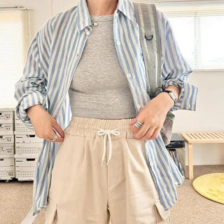 Oversized striped shirt