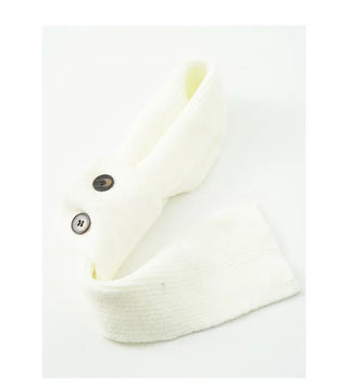 Line bicolor knit two-piece set with scarf SET