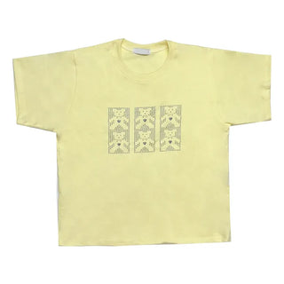 (3 colors) Printed Short-Sleeve T-Shirt