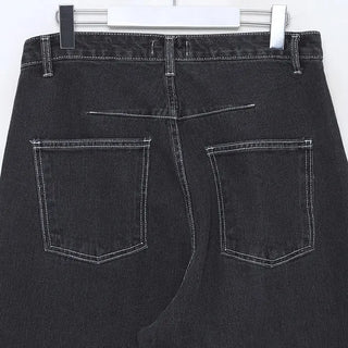 Wide denim pants