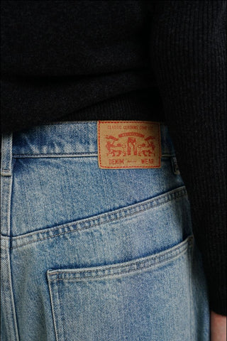 [MASONPRINCE] Distressed High-Waist Denim Jeans