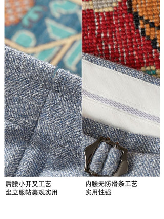 [CULTUM] Wool Blend Peak Lapel Suit Set
