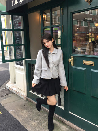 (Pleated skirt with built-in inner shorts)