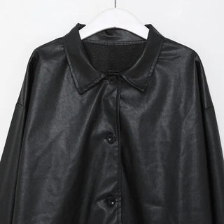 Long leather jacket