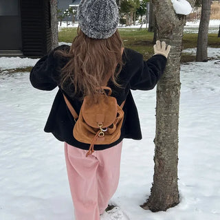 Suede backpack