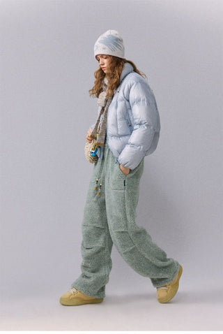 [Monterest] Sherpa Fleece Beaded Drawstring Pants