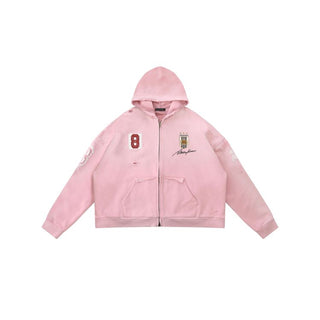 [MASONPRINCE] Waffle Double Layer Zip-Up Hoodie