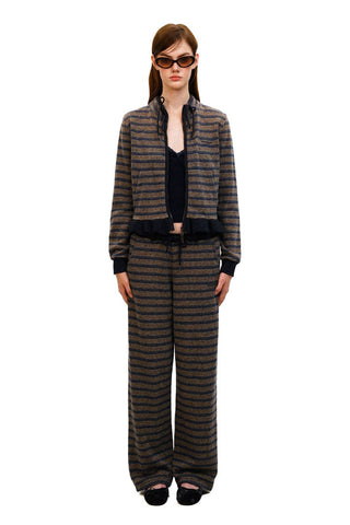 [Moromoro2] Tencel Linen Striped  Sweatshirt/Pants