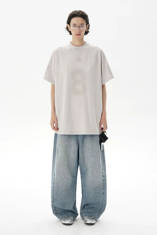 [MASONPRINCE] Combed Cotton No.8 Jersey T-Shirt
