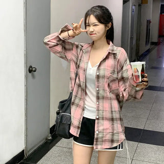 [UNISEX] Oversized Check Shirt