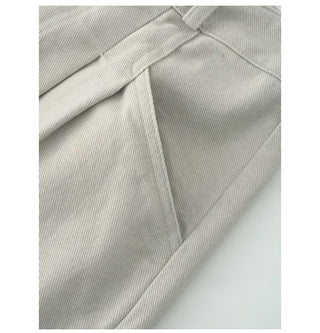 Tucked cropped pants
