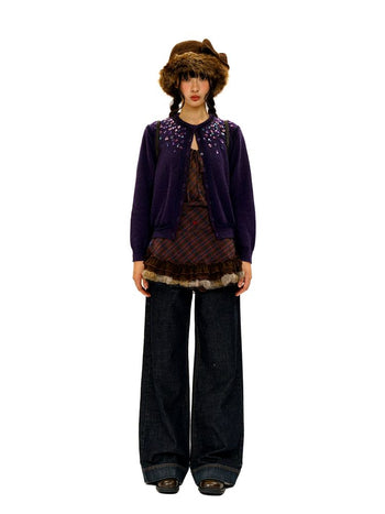 [Moromoro2]Sequin Embellished Cardigan