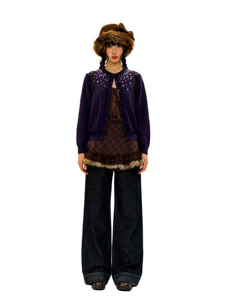 [Moromoro2]Sequin Embellished Cardigan