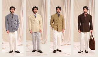 [CULTUM] Double-breasted Peak Lapel Suit Set