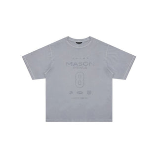 [MASONPRINCE] Washed Graphic Print T-Shirt