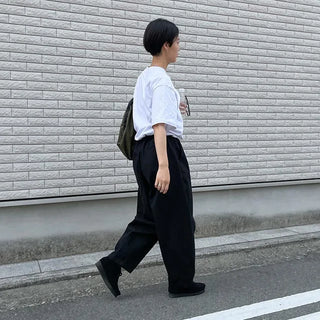 cotton balloon pants (black)
