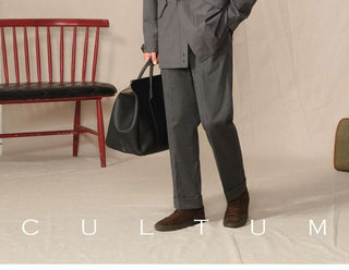 [CULTUM] Merino Wool Blend Stand Collar Jacket