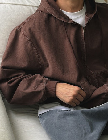 Cane Washed Hooded Cotton Jacket (3 colors)