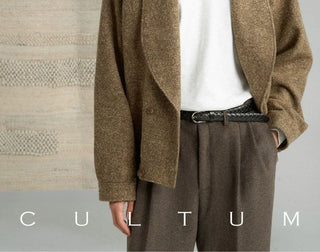 [CULTUM] Wool Blend Shawl Collar Short Jacket