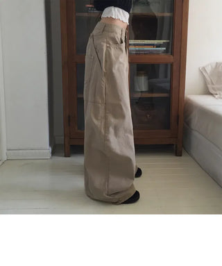 4-button secret pocket wide pants - 4 colors