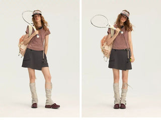 [Monterest] Lyocell Wool Blend Lace-Up Leg Warmers
