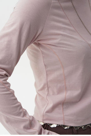 [Monterest] Slim Fit Panel Long Sleeve T-Shirt