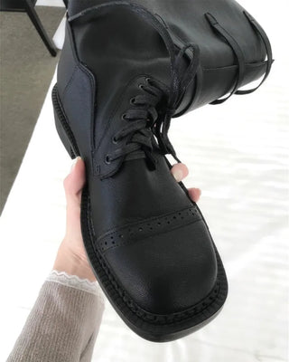 belted biker long boots (2color)