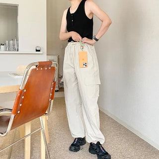 Ribbed button tank top