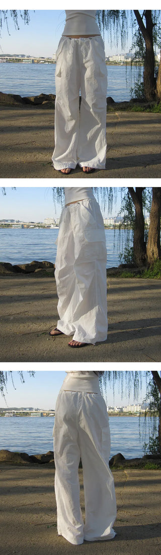 Planner Nuts String Low Nylon Pintuck Pants - 4 Colors