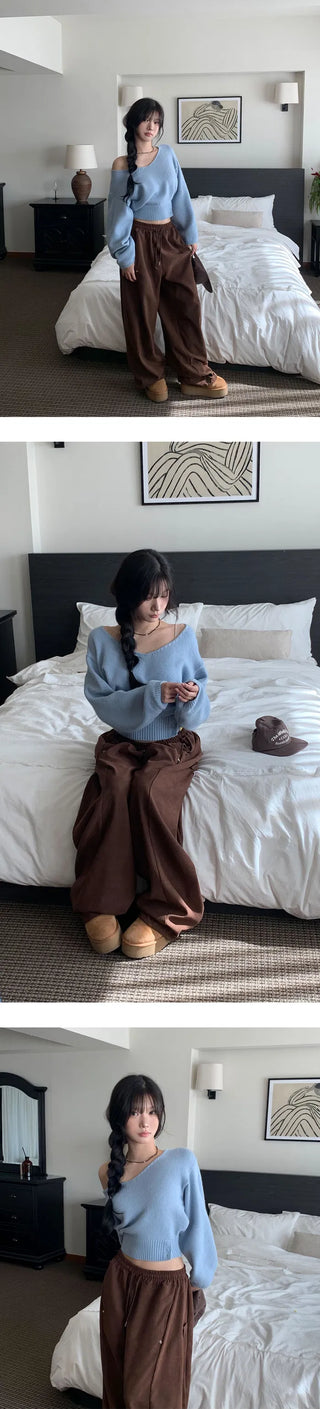 Suede Cotton Two-Button Autumn Long Pants - 5 Colors