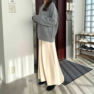 Flared long skirt