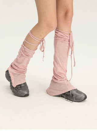 [Monterest] Lyocell Wool Blend Lace-Up Leg Warmers