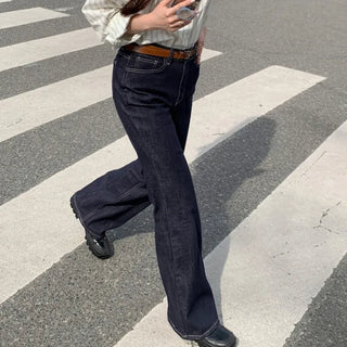 Bootcut spun denim pants