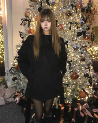 HIGH NECK BELTED HALF COAT (3color)