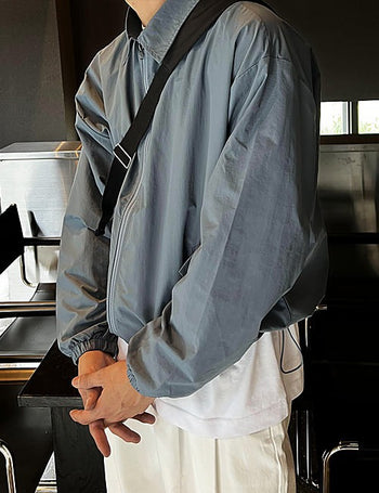 Curve Windbreaker Collar Jacket (5 colors)