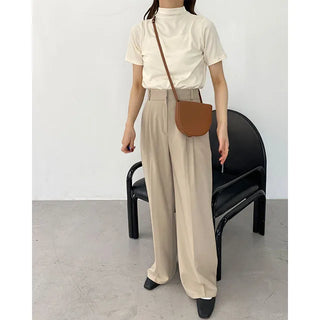 daily soft half neck T