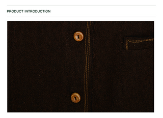 [Moromoro2] Wool Blend Raw Edge Blazer