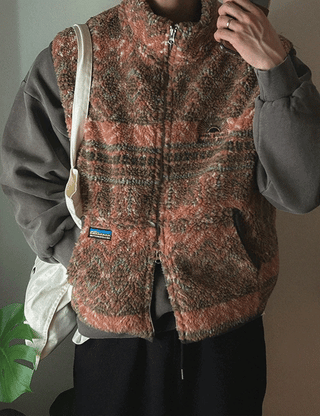 Sunshine Patch Label Fleece Vest (3 colors)