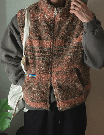 Sunshine Patch Label Fleece Vest (3 colors)