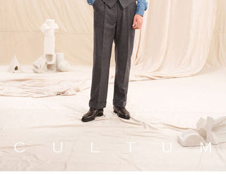 [CULTUM] Herringbone Wool Blend Suit Vest