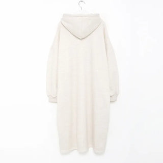Fleece-lined hooded dress