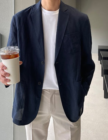 Mild Standard Fit Linen Jacket (5 colors)