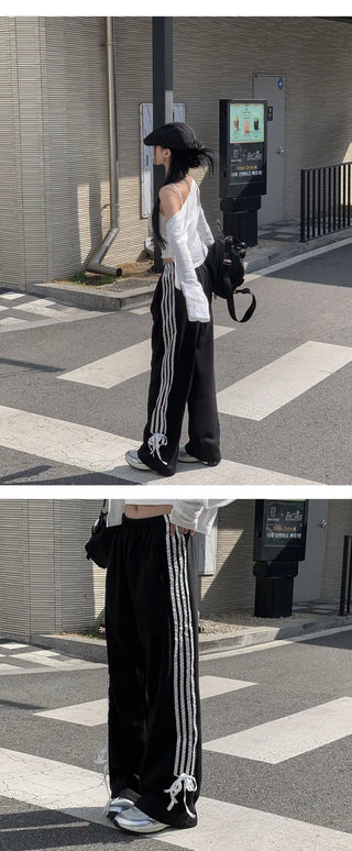 Ribbon Three-Stripe Training Pants - 3 Colors